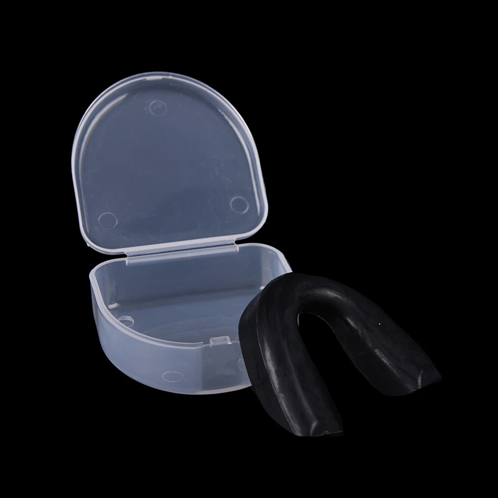 Sport Mouth Guard Teeth Protector Adults Mouthguard Tooth Brace Protection Basketball Rugby Boxing Karate With Plastic Case Box - Sun Studio