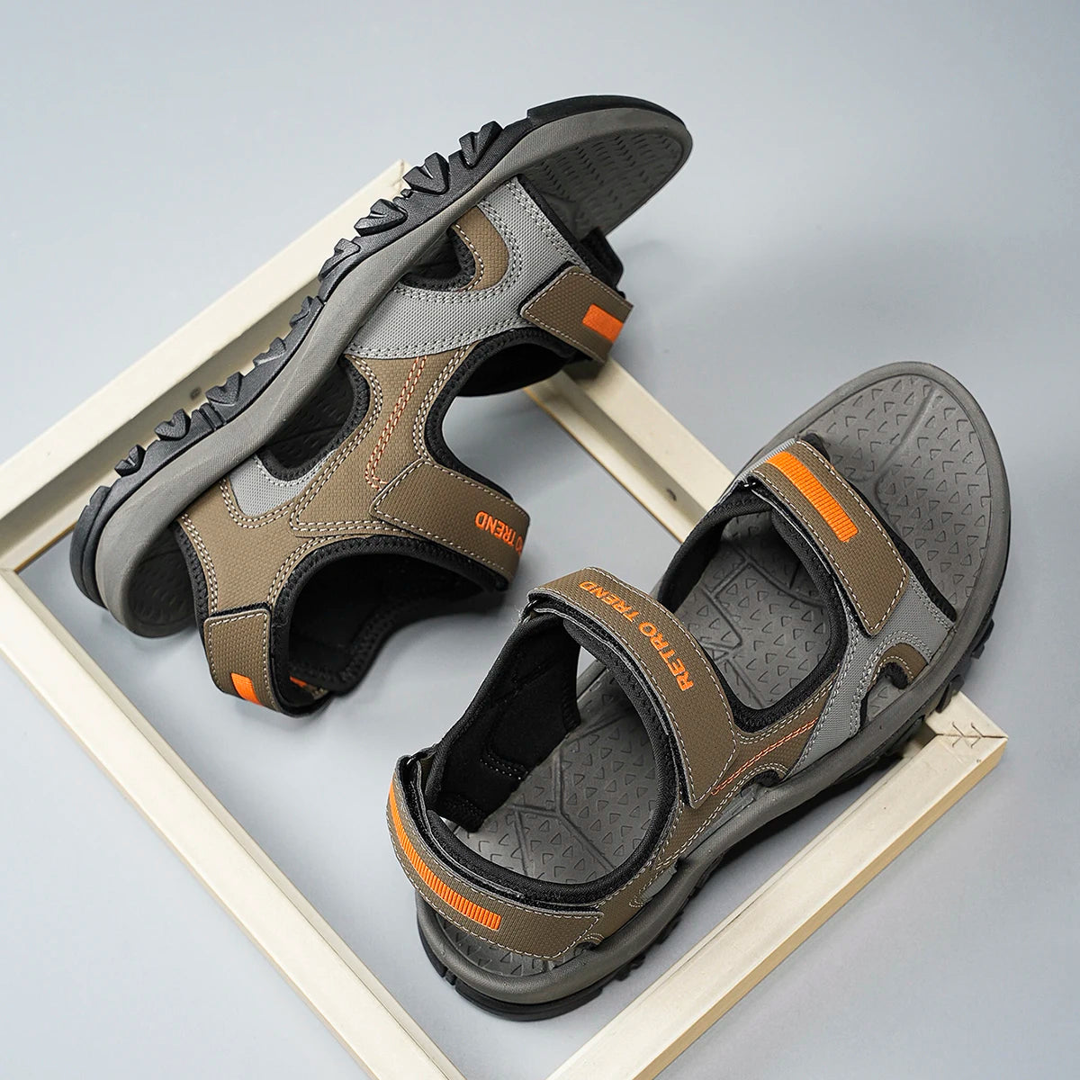 Summer New Sandals Men's Water Beach Breathable Quick Drying Shoes Comfortable Flat Bottom Non slip Sandals Driving Shoes - Sun Studio
