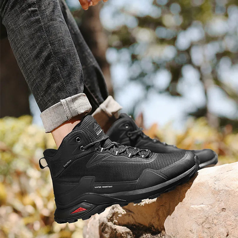 Men Winter Boots Snow Hiking Sneakers Water Resistant Mid Ankle Work Casual Hiker Trekking Outdoor Anti Slip Waterproof Shoes - Sun Studio