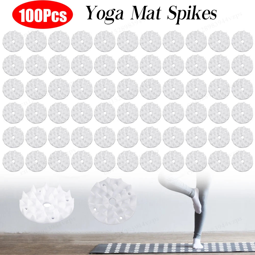 100pcs Plastic Lotus Acupressure Yoga Mat Spikes Workout Pilates Cushion Needle - Sun Studio