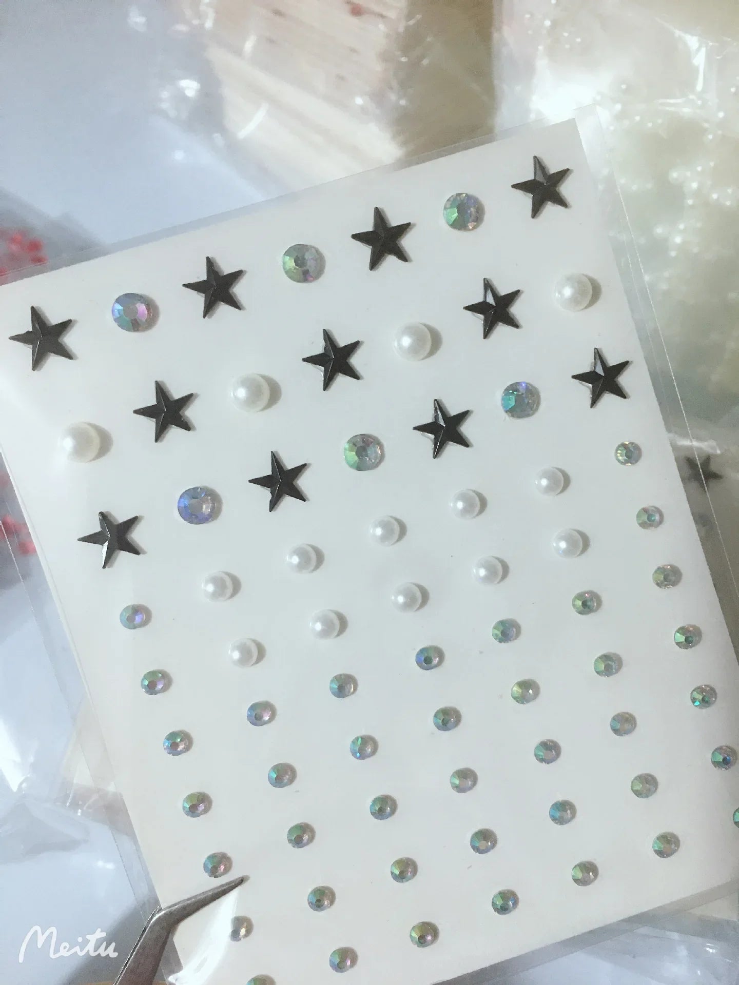 1 Pc Disposable Tattoo Stickers Face Jewelry Color Crystal Diamond DIY Eyes Face Body Waterproof Makeup Decorations Rhinestones