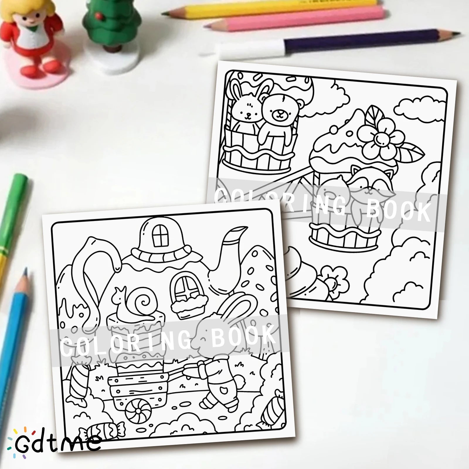 COZY DELIGHTS Cute & Comfy Coloring Book for Adults Cute Drawing Book Perfect Gift for Party and Birthday - Sun Studio