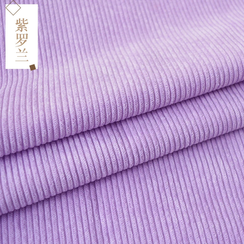 Retro Style Bag Corduroy Fabric Plain Per Meter for Pants Skirts Coats Sewing Soft Children Cloth Breathable Black Pink Wearable - Sun Studio