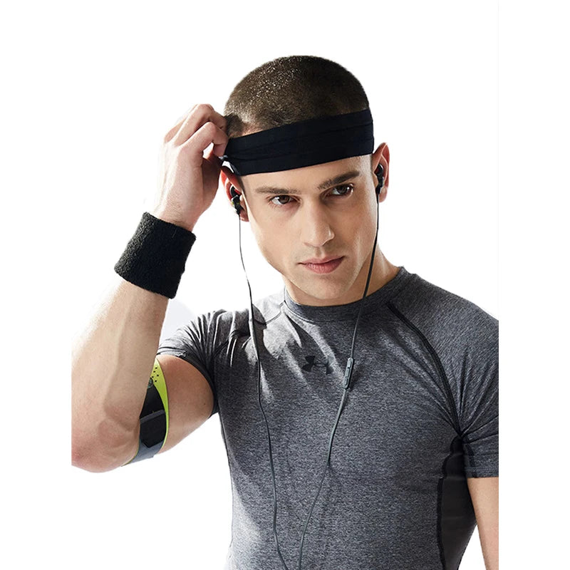 Outdoor Exercise Sweat Absorption Fitness Headband Man Woman Headband Elastic Bicycle Yoga Exercise Sweat Band - Sun Studio