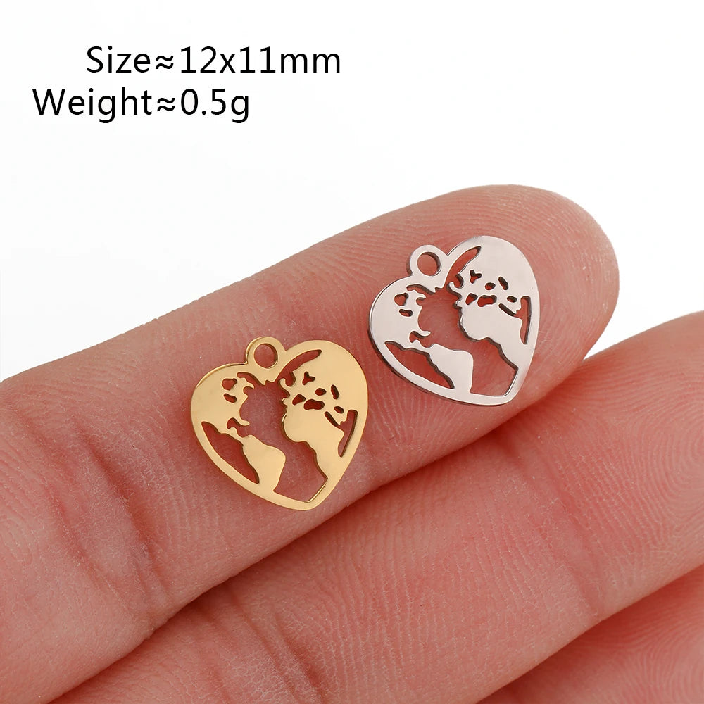 5Pcs Summer Hat/Lip Kiss/Swimsuit/Airplane Travel Charm  Stainless Steel Jewelry Making Craft DIY Bracelets Necklace Accessories - Sun Studio