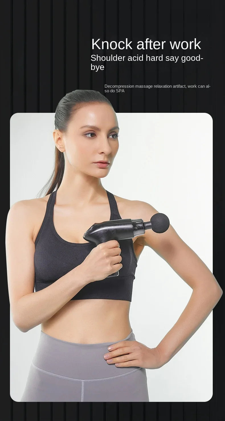 Fitness Relaxation Muscle Electric Intelligent Mini Massager Multi speed Variable speed Vibration Multi functional Fascia Gun - Sun Studio
