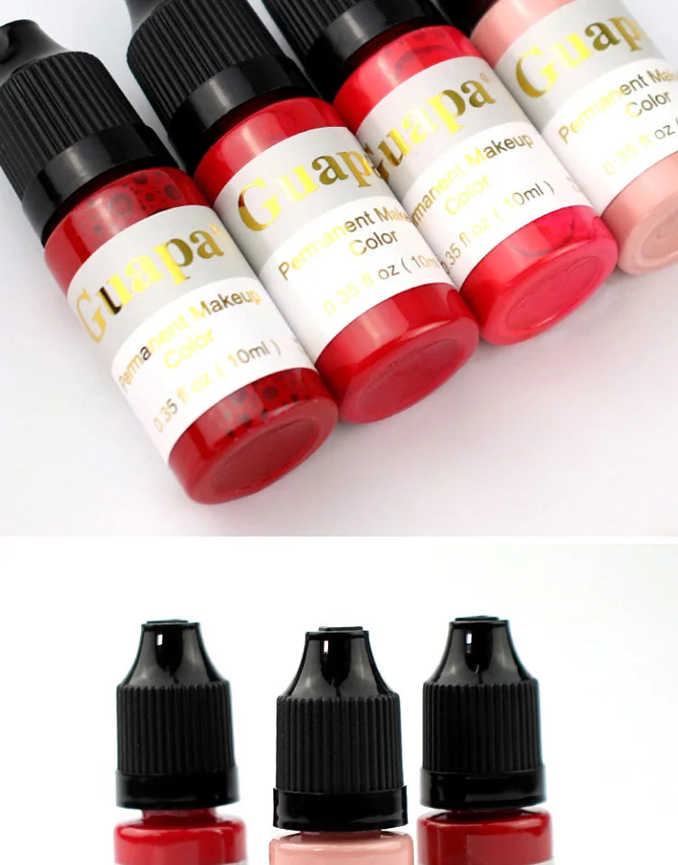 10ML Tattoo Ink Micro pigment Lip Eyebrow Permanent Makeup Pigment Tattoo Supplies for Tattoo Eyebrow Eyeliner Lip - Sun Studio