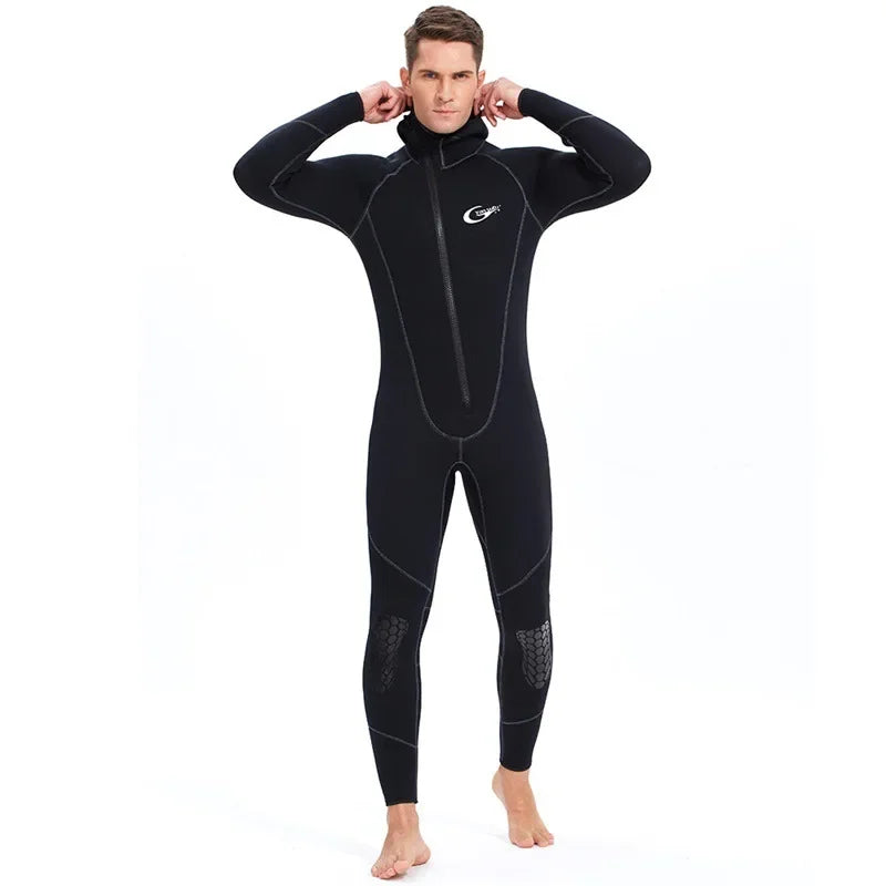 YONSUB Scuba Front Zipper 5MM Long or Short Sleeves Neoprene Men Diving Snorkeling Wetsuit Underwater Hunting Surfing Swimsuit - Sun Studio