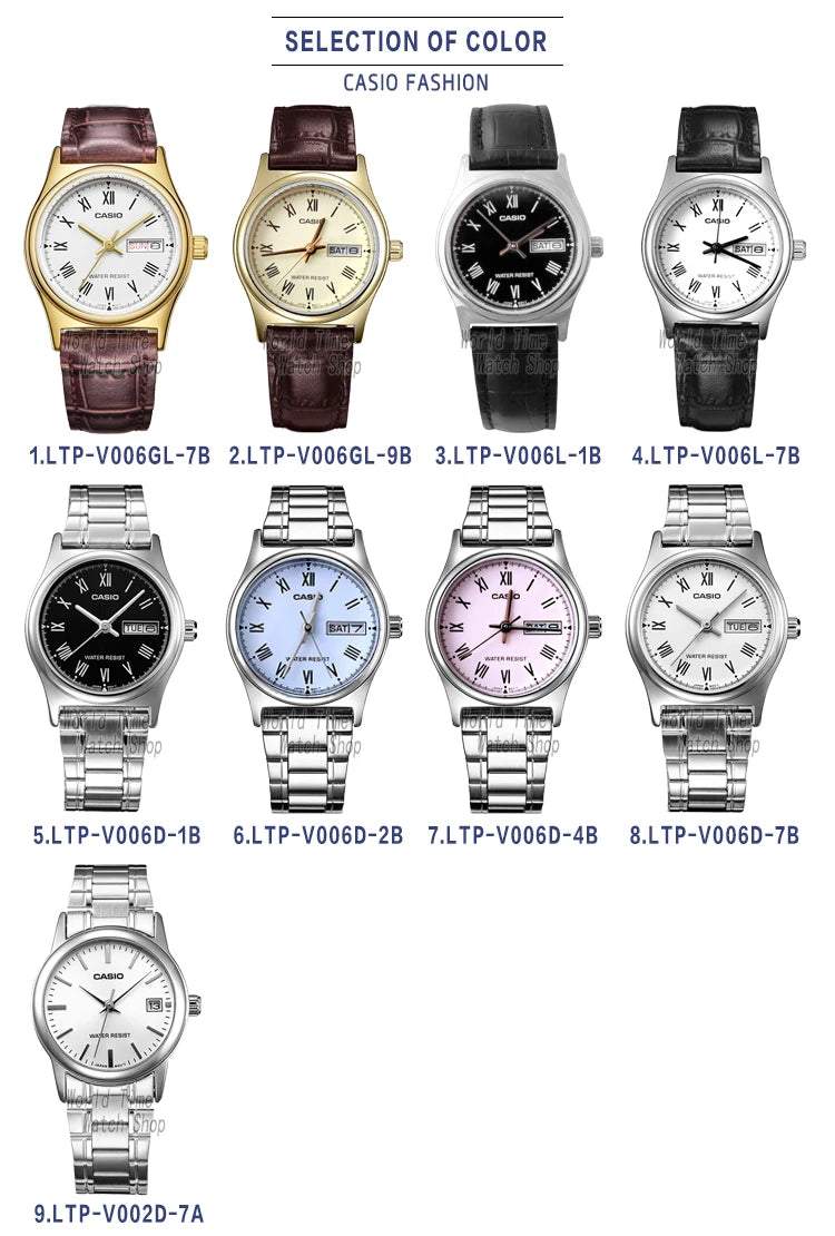 Casio watch women watches top brand luxury set Waterproof Quartz watch women ladies Gifts Clock  watch reloj mujer LTP-V006 - Sun Studio