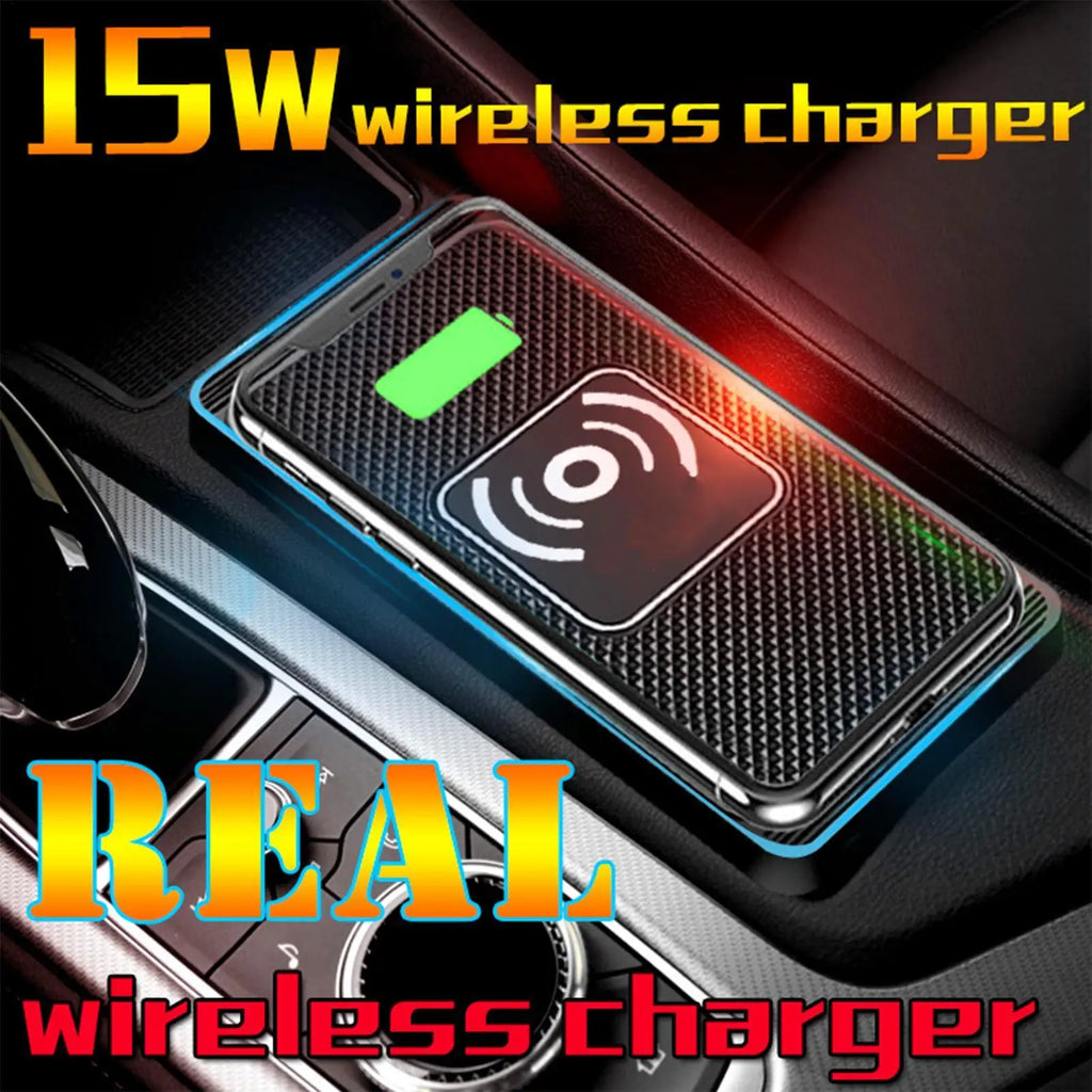 Wireless Phone Charger Wireless Car Charger Pad For Car 39 Inch Cable Automatic Sensing Non-Slip Charging Mat For Phone Vehicle - Sun Studio