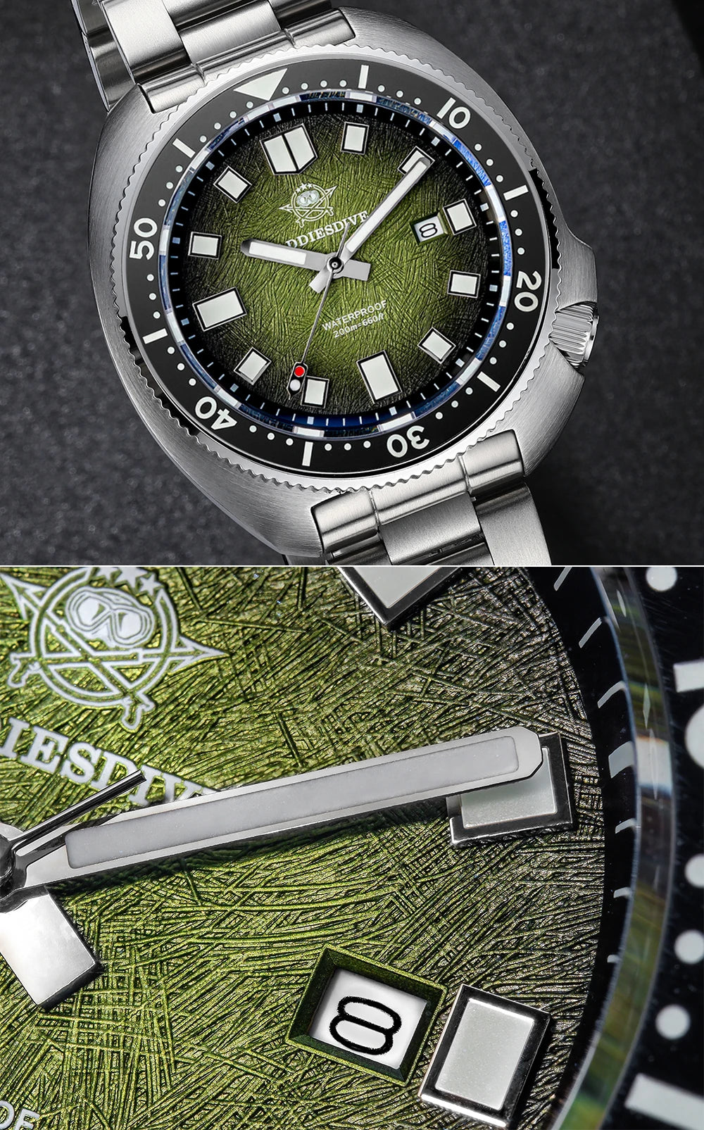 ADDIESDIVE Watch For Man AD2511 Sapphire Glass Window Display BGW9 Luminous 200M waterproof 316L Stainless Steel Quartz Watches - Sun Studio