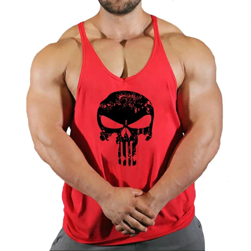 Spider Print Fitness Tank Top Fitness Shirt Muscle Men's Single Tank Top Men's Sleeveless Sweatshirt Men's Tops Fitness Clothing - Sun Studio