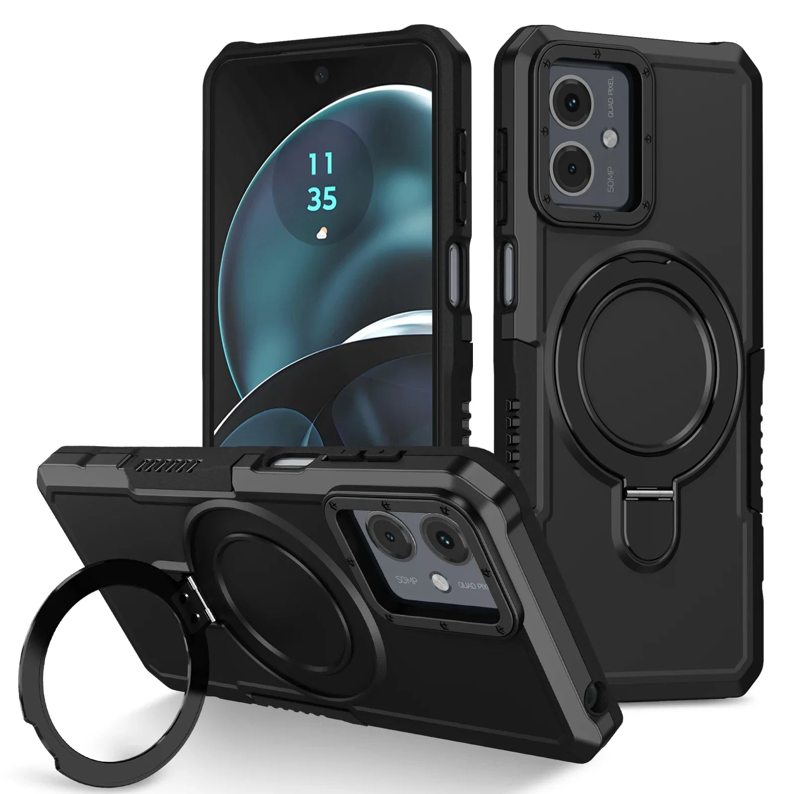 Military Grade Armor Case For Motorola Moto E14 G04S G04 G24 G54 G14 G84 G22 E13 Cover Shockproof Stand Holder Coque Shell Funda - Sun Studio