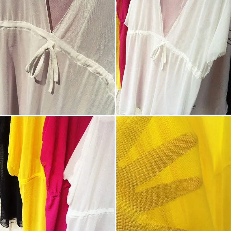 Women Beach Cover Up Lace Hollow Crochet Swimsuit Beach Dress Summer Women Cover-Ups Bathing Suit Swim Cape Beach Wear Tunic - Sun Studio