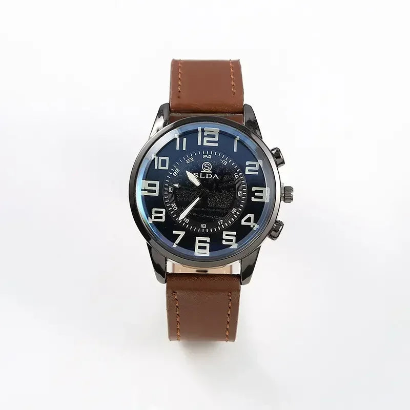 Vintage Men's Watches Sports PU Belt Watch Men's Fashion Trend Digital Student Watch Men's Quartz Watches Relogios Masculino - Sun Studio