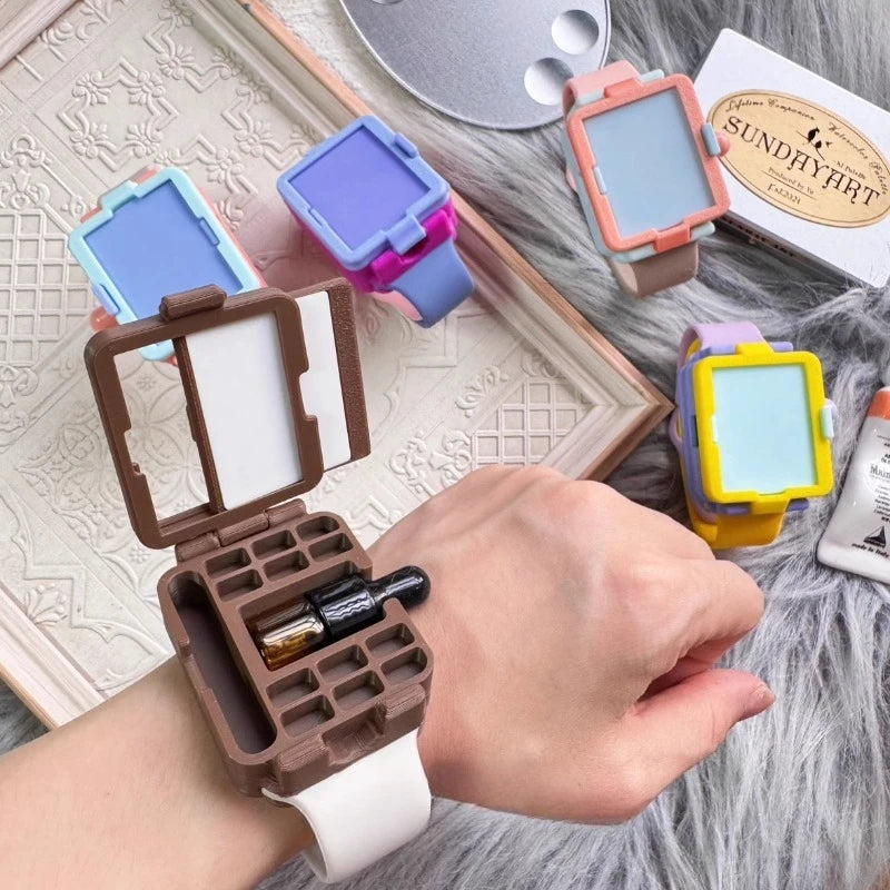 Watch Style Watercolor Paint Packing Box Portable Watercolor Palette/view Frame Artist Travel Painting Art Supplies - Sun Studio