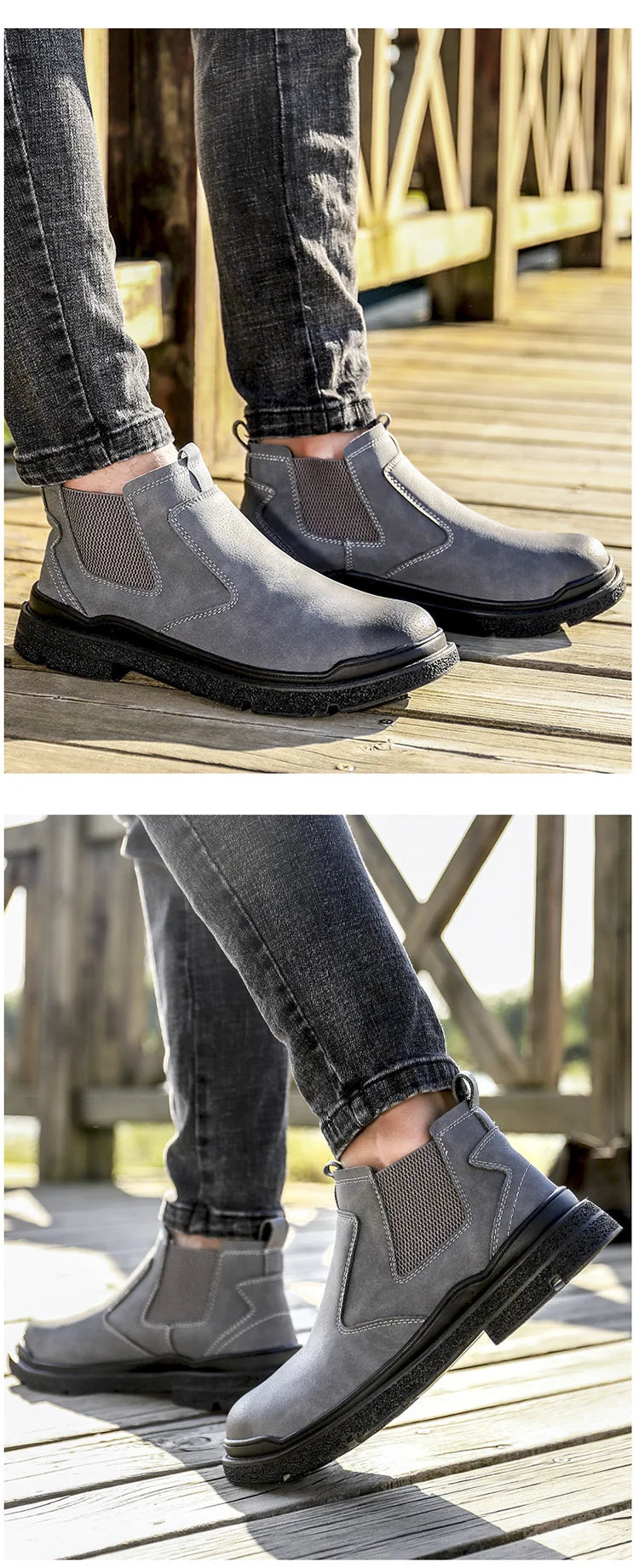 Waterproof Men Welder Shoes Steel Toe Work Shoes Man Anti-spark Anti-smash Safety Shoes Male Slip On Chelsea Work Safety Boots - Sun Studio