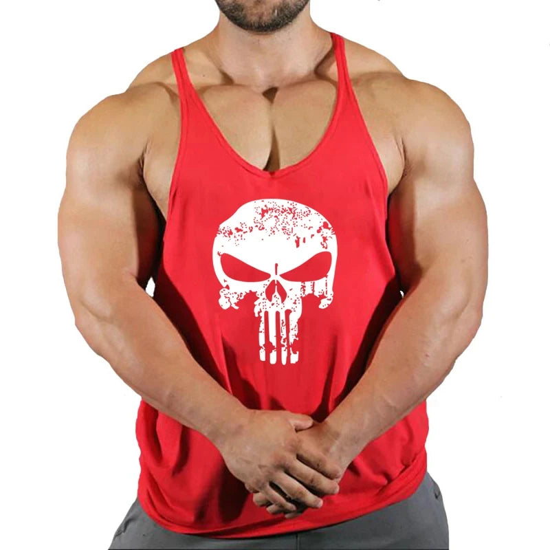 Spider Print Fitness Tank Top Fitness Shirt Muscle Men's Single Tank Top Men's Sleeveless Sweatshirt Men's Tops Fitness Clothing - Sun Studio