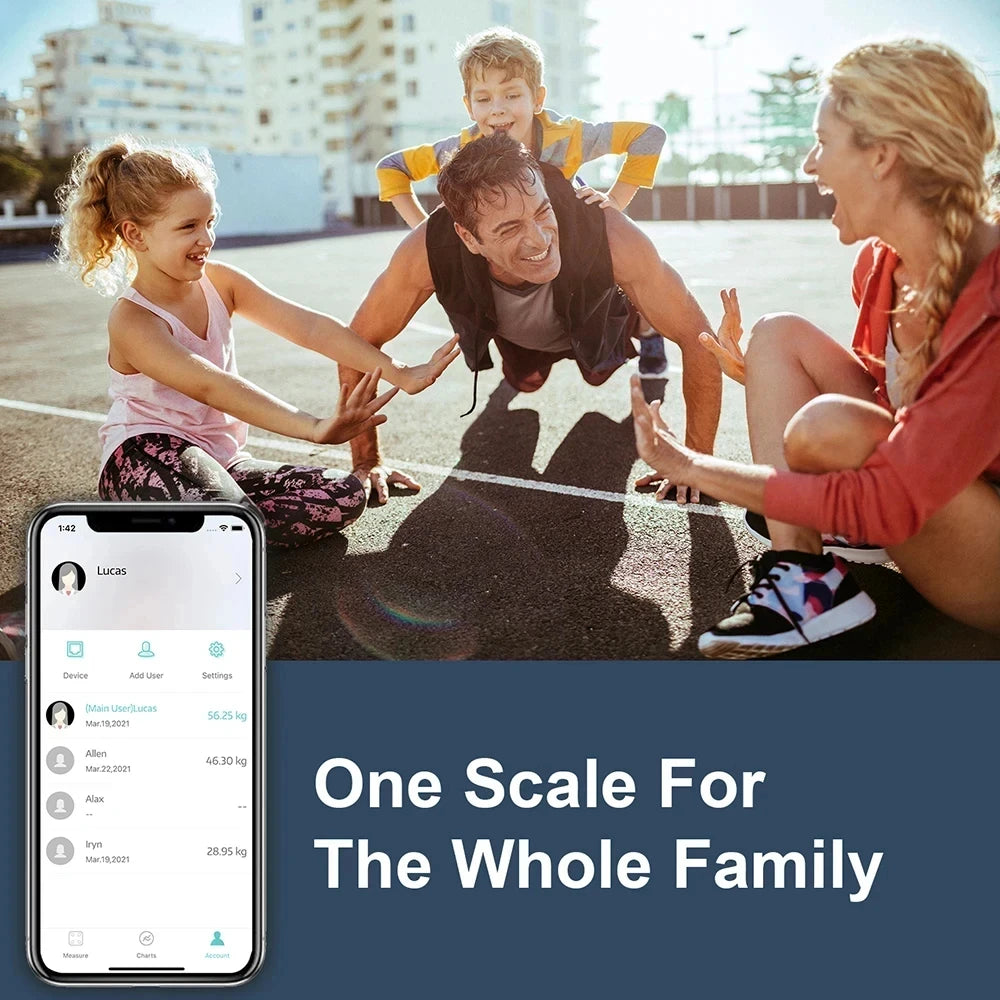 Smart Body Scales Weight Body Fat Scale Fitness Smart Scale BMI Body Composition Analyzer Wireless Digital Bathroom Weight Scale - Sun Studio