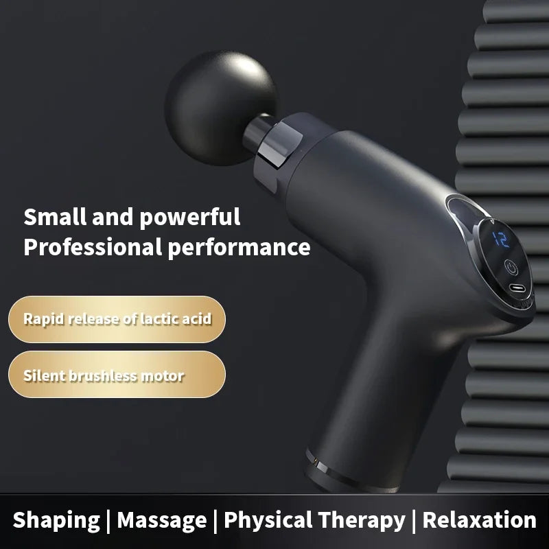 Fitness Relaxation Muscle Electric Intelligent Mini Massager Multi speed Variable speed Vibration Multi functional Fascia Gun - Sun Studio
