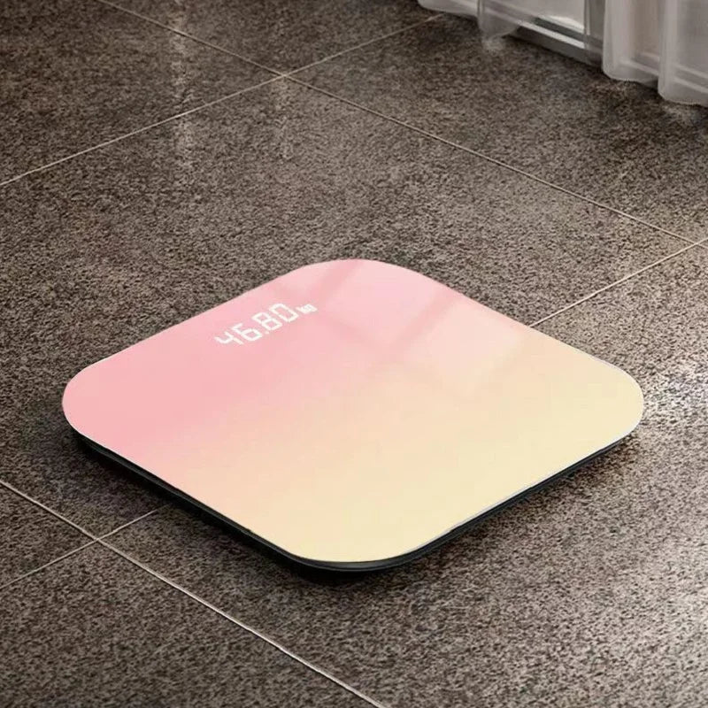 Digital Body Weight Scale, Gradient Color Rechargeable & Battery-Powered, Home Adult Digital Weight Scale with High Sensitivity, - Sun Studio