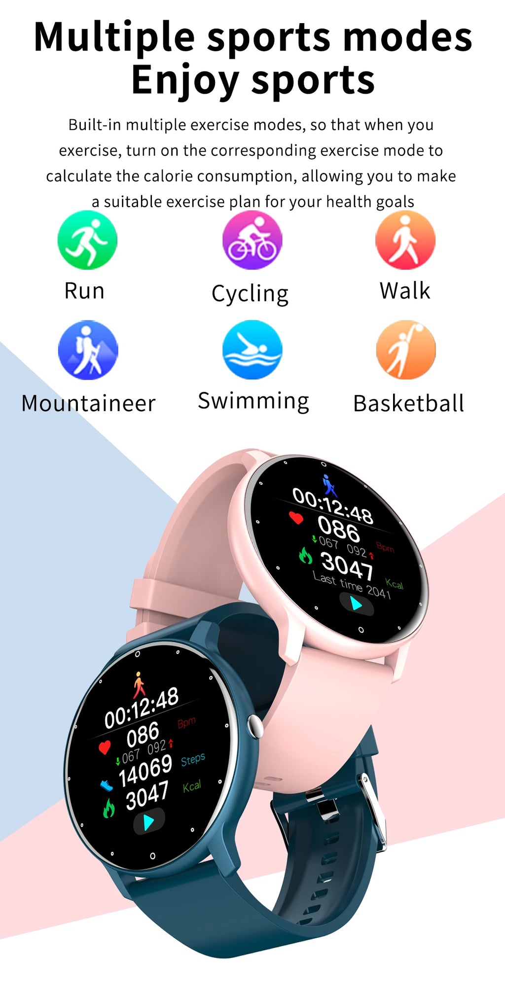 LIGE New Smart Watch Men Sports Fitness Watches Heart Rate Full Touch Screen Bluetooth Call 2026 New Ultra Light Smartwatch Men - Sun Studio