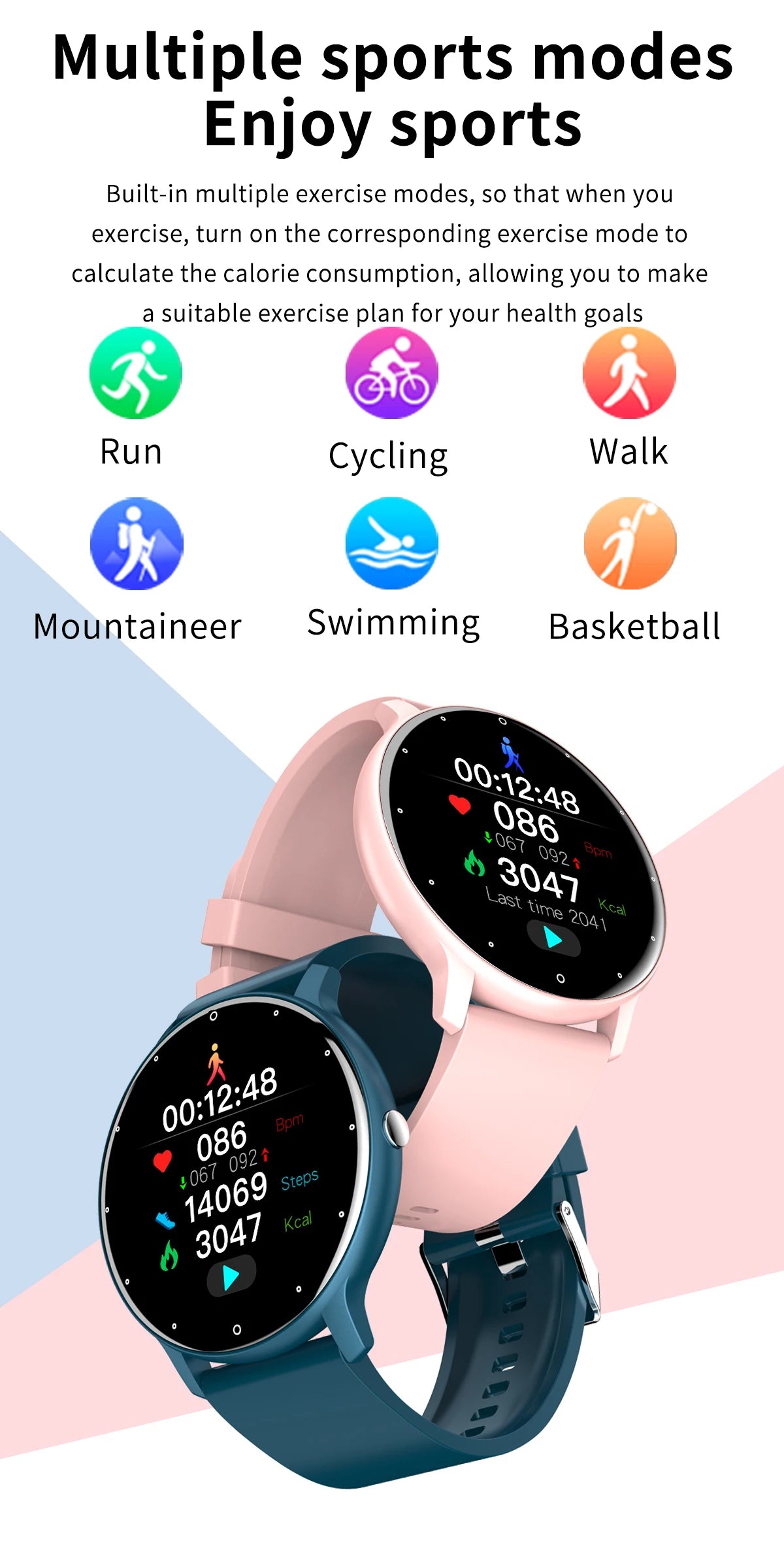 LIGE New Smart Watch Men Sports Fitness Watches Heart Rate Full Touch Screen Bluetooth Call 2026 New Ultra Light Smartwatch Men - Sun Studio