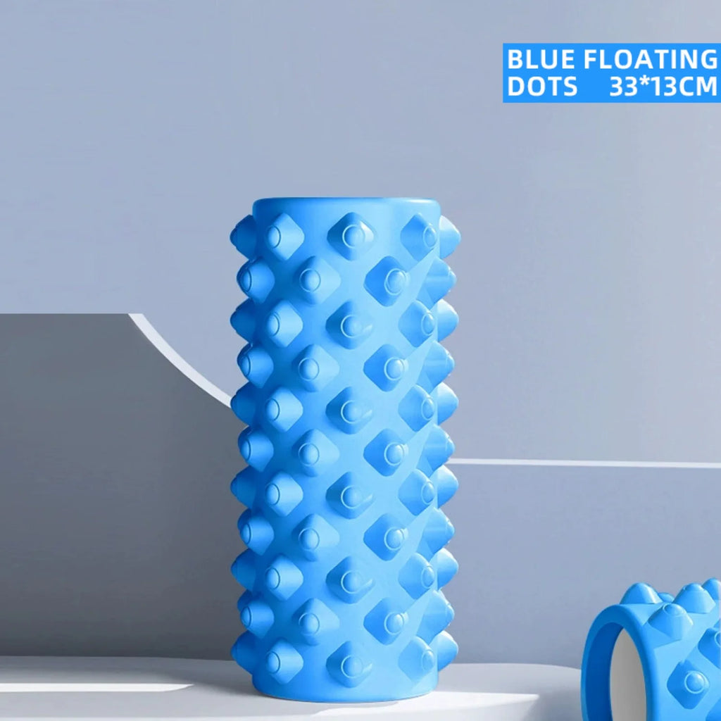1 Pack – Hollow, Textured, Solid Color Massage and Yoga Roller / Portable Yoga Roller for Slimming Legs - Sun Studio