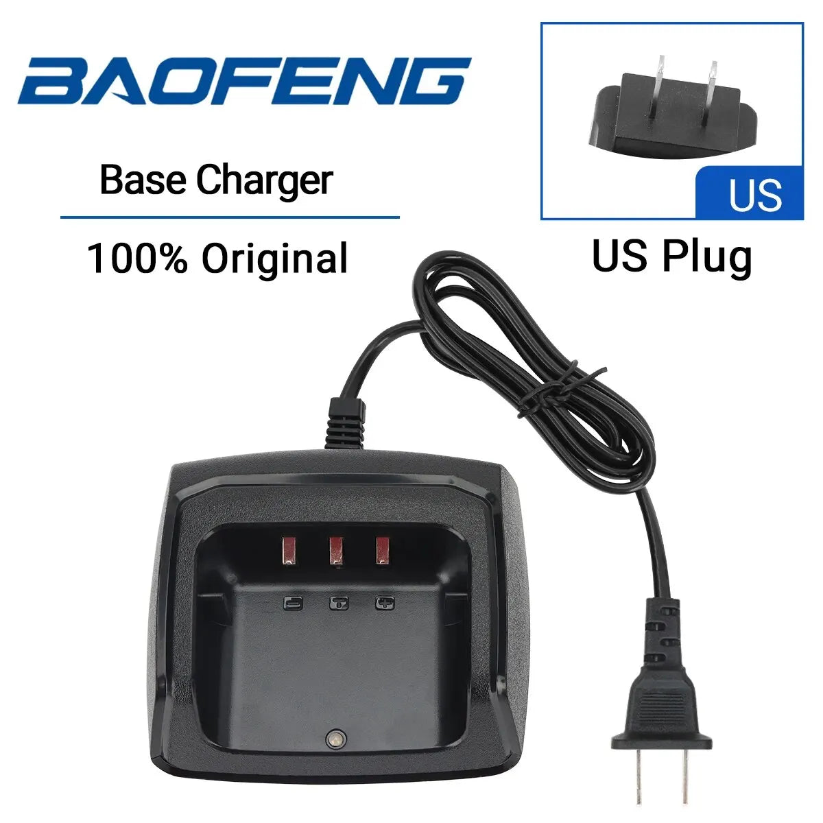 Baofeng UV 13 Battery Charger For Walkie Talkie UV K5M UV K5 Plus UV 8R Base Desktop Charger Station Two Way Radio Accessories - Sun Studio