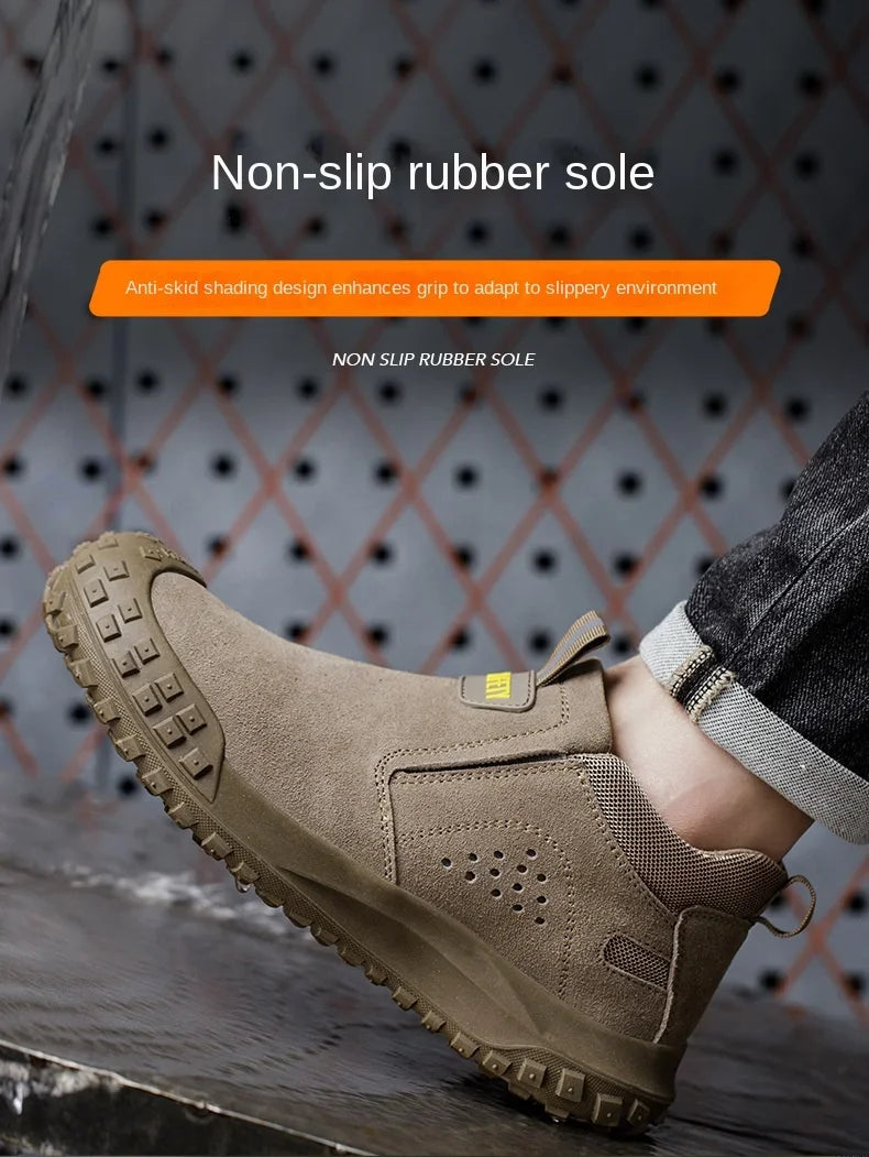 Men Safety Boots Welder Safety Shoes Anti-Smash Indestructible Safety Shoes Men Work Boots Steel Toe Security Boots Footwear - Sun Studio