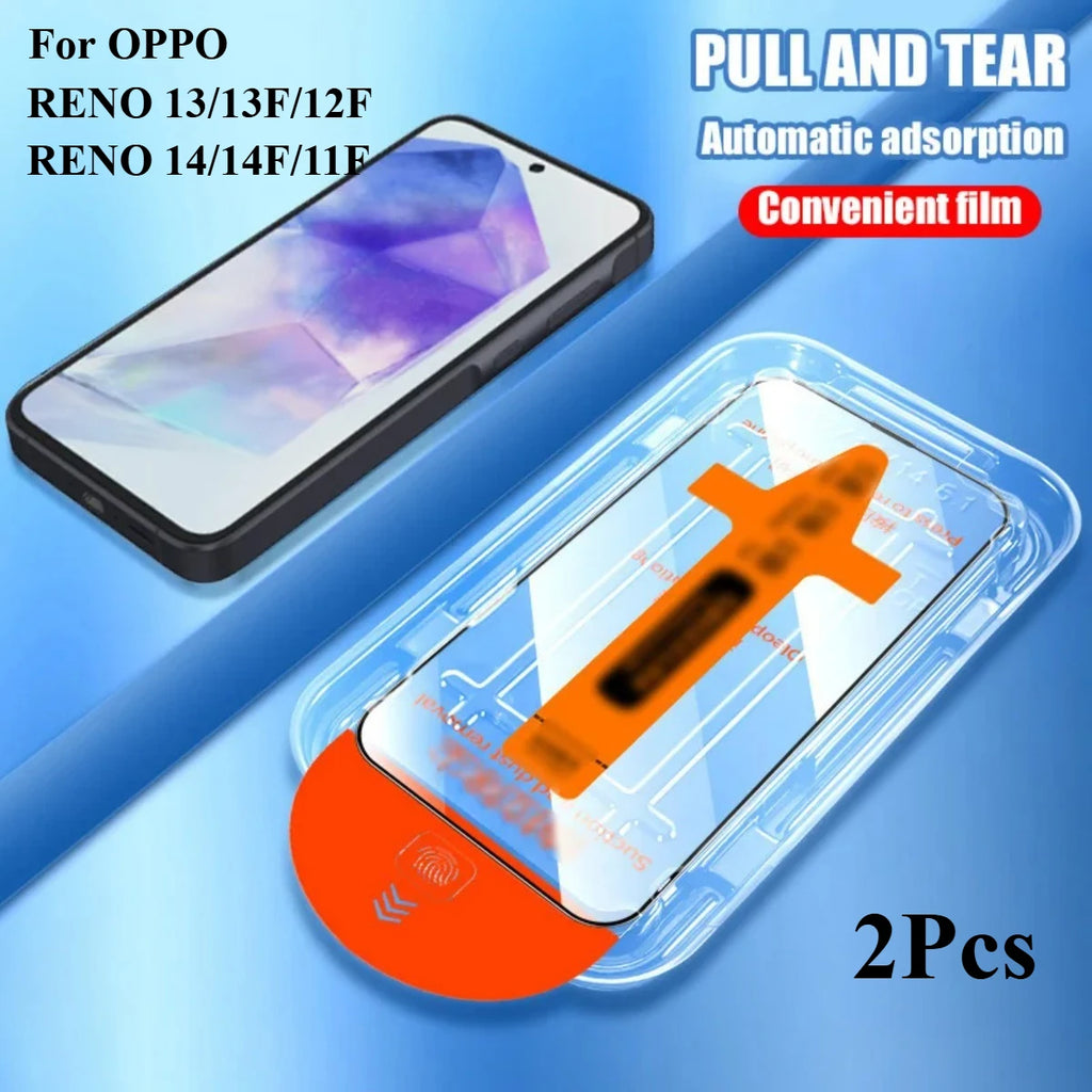 2Pcs One-click Dust free Tempered Glass For Realme GT 7 7T C75 C71 C73 C75X 14T 14 14X Easy Install Screen Protector Film - Sun Studio