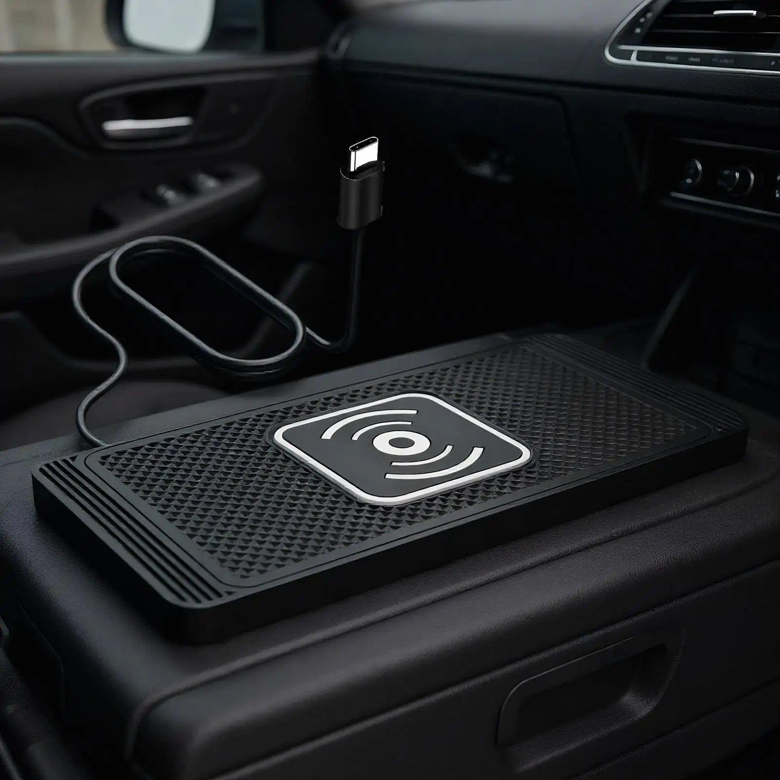 Wireless Phone Charger Wireless Car Charger Pad For Car 39 Inch Cable Automatic Sensing Non-Slip Charging Mat For Phone Vehicle - Sun Studio