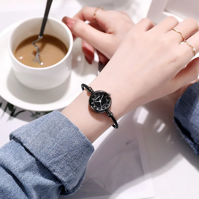 YIKAZE Women Bracelet Watch Retro Gold Bangle Women Watches Stainless Steel Retro Ladies Quartz Wristwatch Clock Dress Watch - Sun Studio