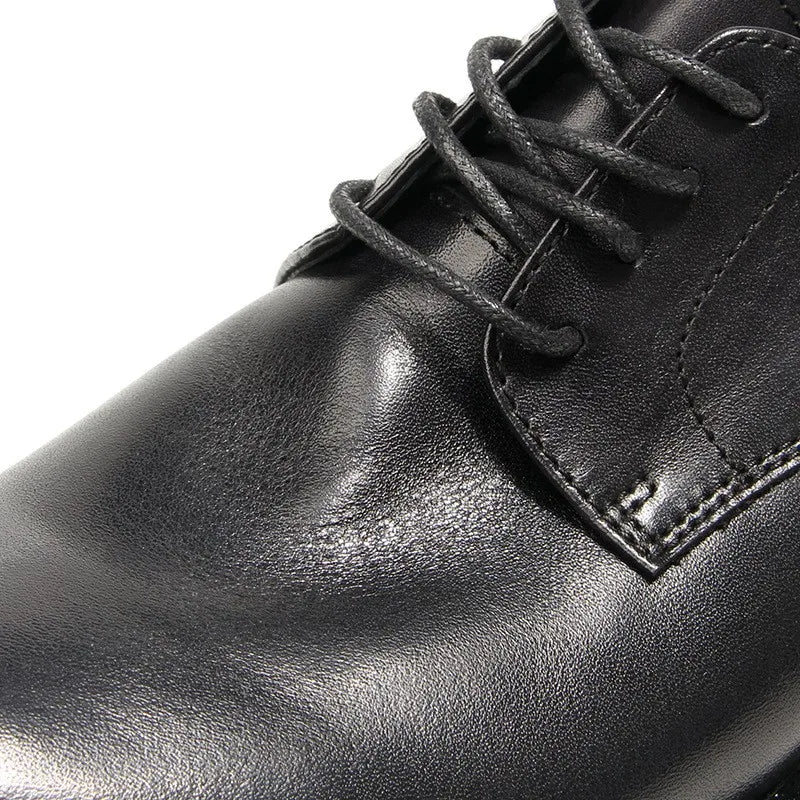 high-quality Men's casual Leather shoes Handmade retro Platform shoes Men Cow Leather Footwear wear resistant comfort Male shoes - Sun Studio