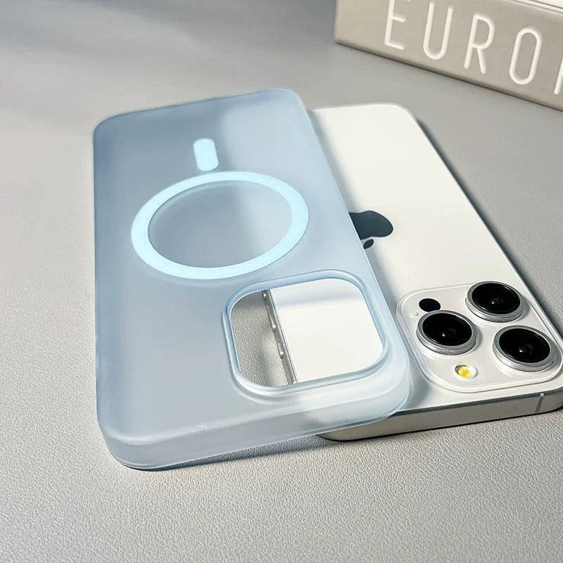 Original Ultra Thin Matte Magnetic Wireless Charge Clear Case ForiPhone 15 14 Plus 13 12 11 Pro Max ForMagsafe Hard PC Cover - Sun Studio