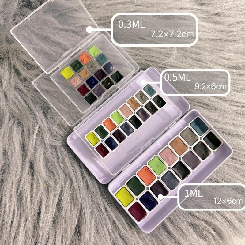 New SuperVision Layered Color Watercolor Pigment 16 Colors 0.5/1/2ML Portable Watercolor Packaging Student Painting Art Supplies - Sun Studio