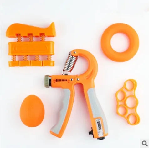Gym Fitness Adjustable Count Hand Grip Set Finger Forearm Strength Muscle Recovery  Gripper Exerciser Trainer Ball Decompression - Sun Studio