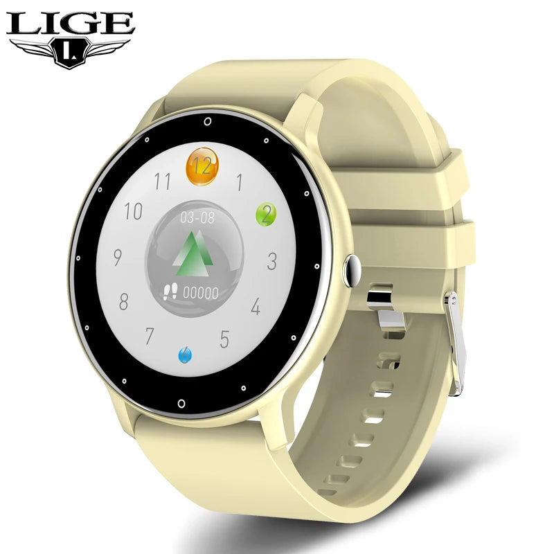 LIGE New Smart Watch Men Sports Fitness Watches Heart Rate Full Touch Screen Bluetooth Call 2026 New Ultra Light Smartwatch Men - Sun Studio