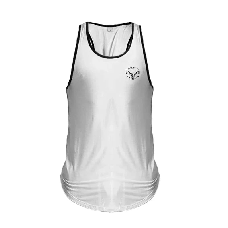 Gym Bodybuilding Sports T-shirt Workout Muscle Vest Fitness Cotton Breathable Sleeveless T-shirt Men Training Tank Tops - Sun Studio