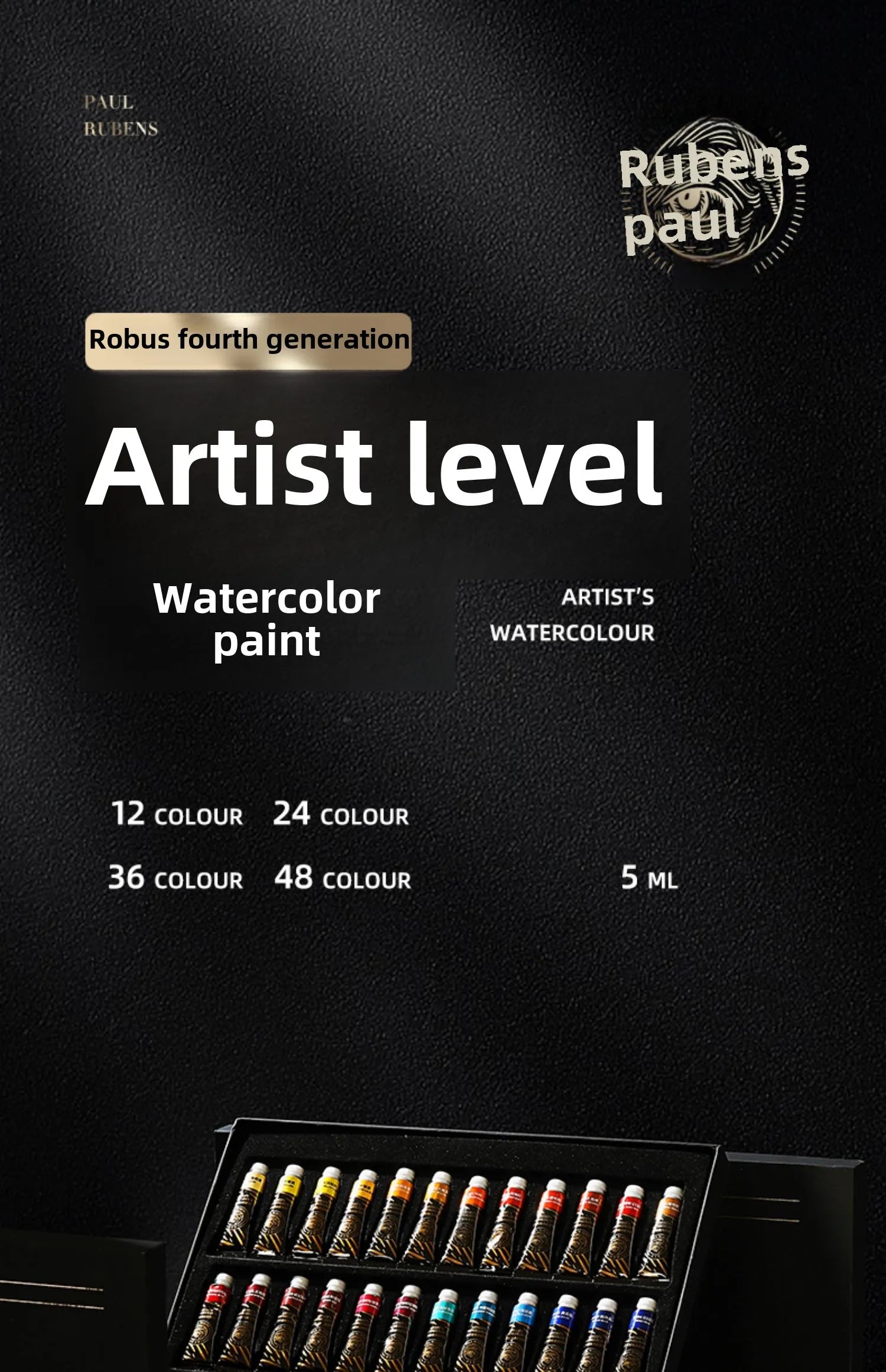 New Rubens Artist Watercolor Paint Master Tube 5ml 12/24/36/48 Color Set Professional Acuarela  pigment 2025 Art Supplies - Sun Studio