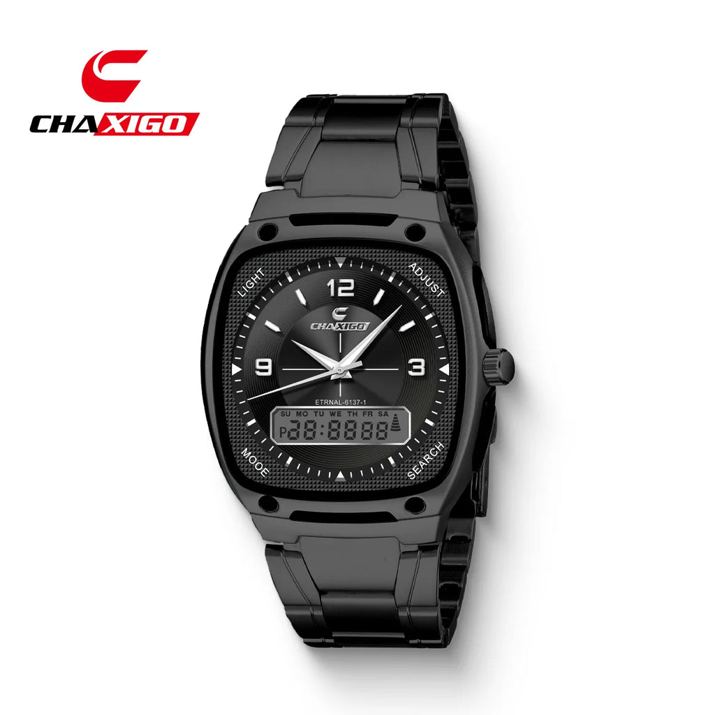 CHAXIGO 6137 Fashion Men's Watch Luminous Waterproof Calendar Alarm Clock Multi Functional Watches for Men Relogios Masculino - Sun Studio