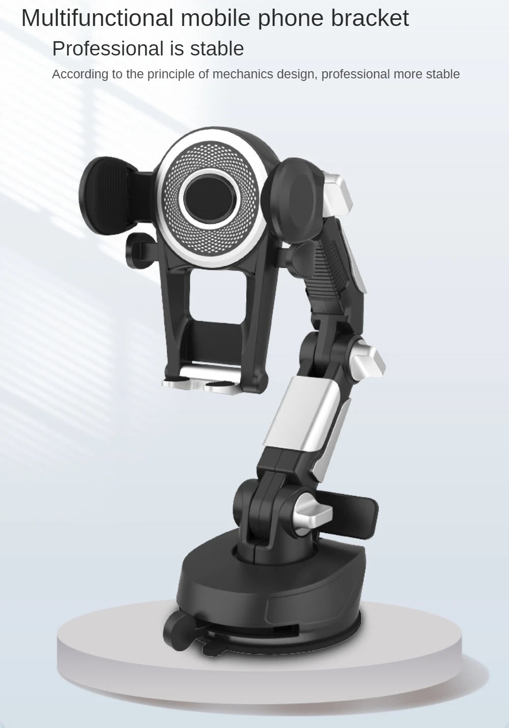 Heavy Duty Phone Mount for Car Windshield Dashboard Long Arm Suction Cup Phone Stand Holder 4.7-6.8inch Smartphone GPS Mount - Sun Studio