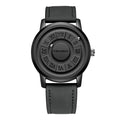 FOXBOX Men's Quartz Watch Fashion Personality Creative Scrolling Iron Ball Magnetic Pointer Waterproof for Male Watches Gift+Box
