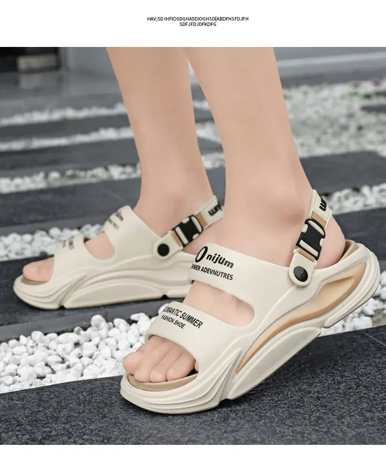 Men Summer Comfortable Beach Sandals Male Outdoor Flip Flops Thick Soft Clogs Casual Man Water Garden Shoes Women Beach Slippers - Sun Studio