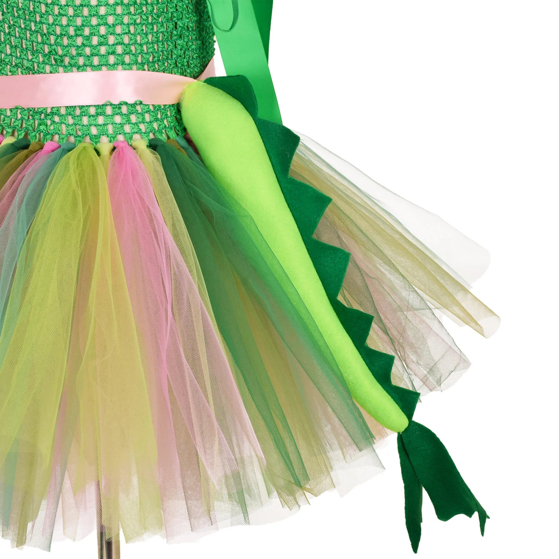 Green Kids Girls Dinosaur Cosplay Dresses Birthday Party Tutu Dresses for Baby Cartoon Princess Girls Costumes Set for Halloween - Sun Studio