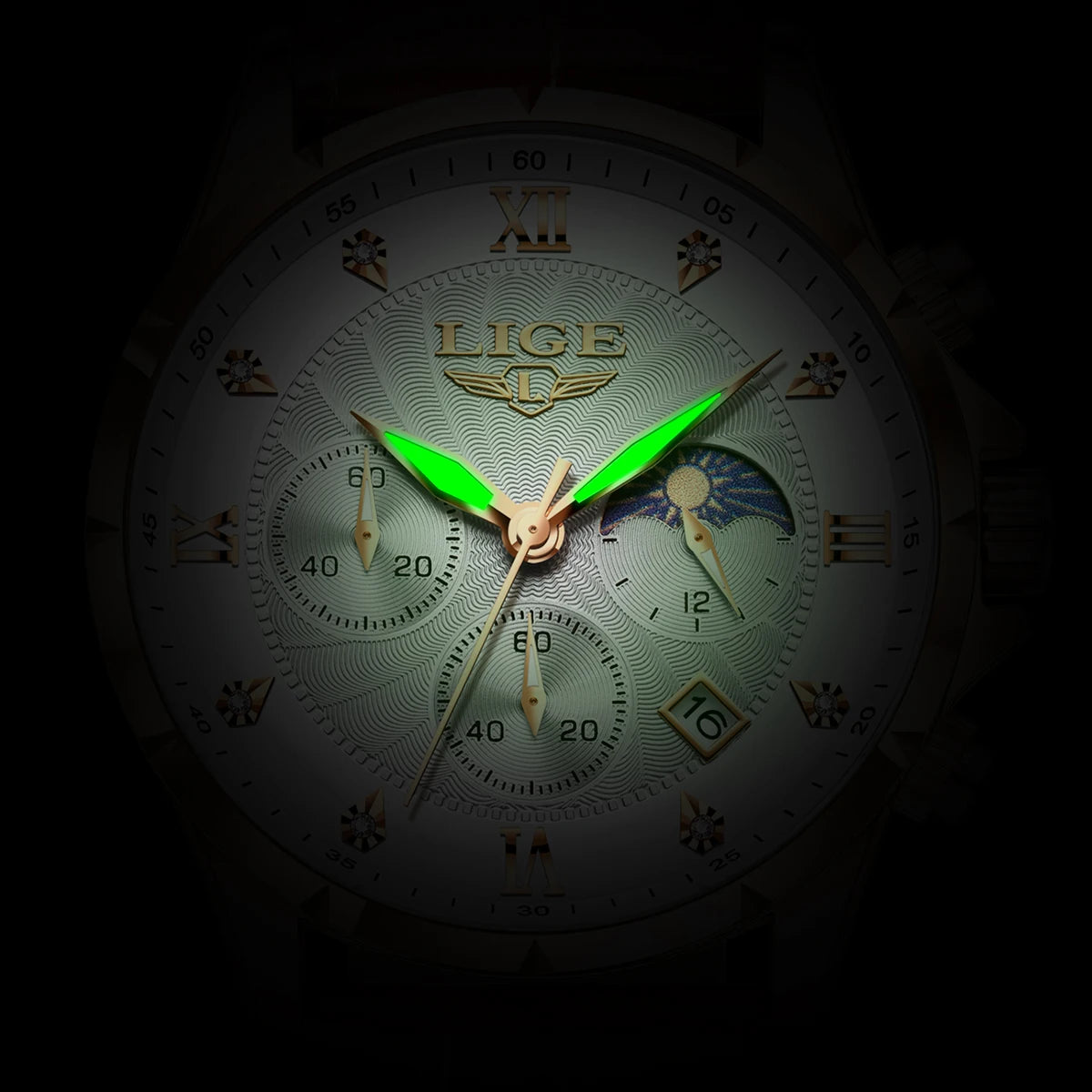 LIGE New Quartz Watches for Men Top Brand Luxury Leather Fashion Military Watch Men Sport Waterproof Chronograph Montre Homme - Sun Studio