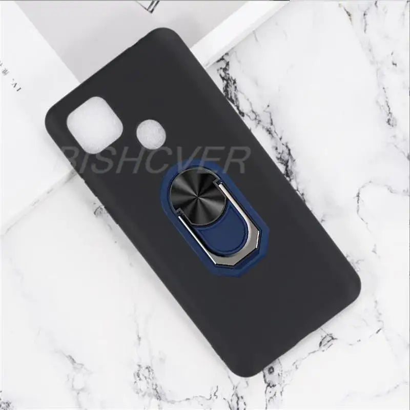 Magnet Phone Case For ZTE Blade 20 Smart Shockproof Soft TPU Silicone Cover For ZTE Blade 20 Smart Case With Ring Holder - Sun Studio