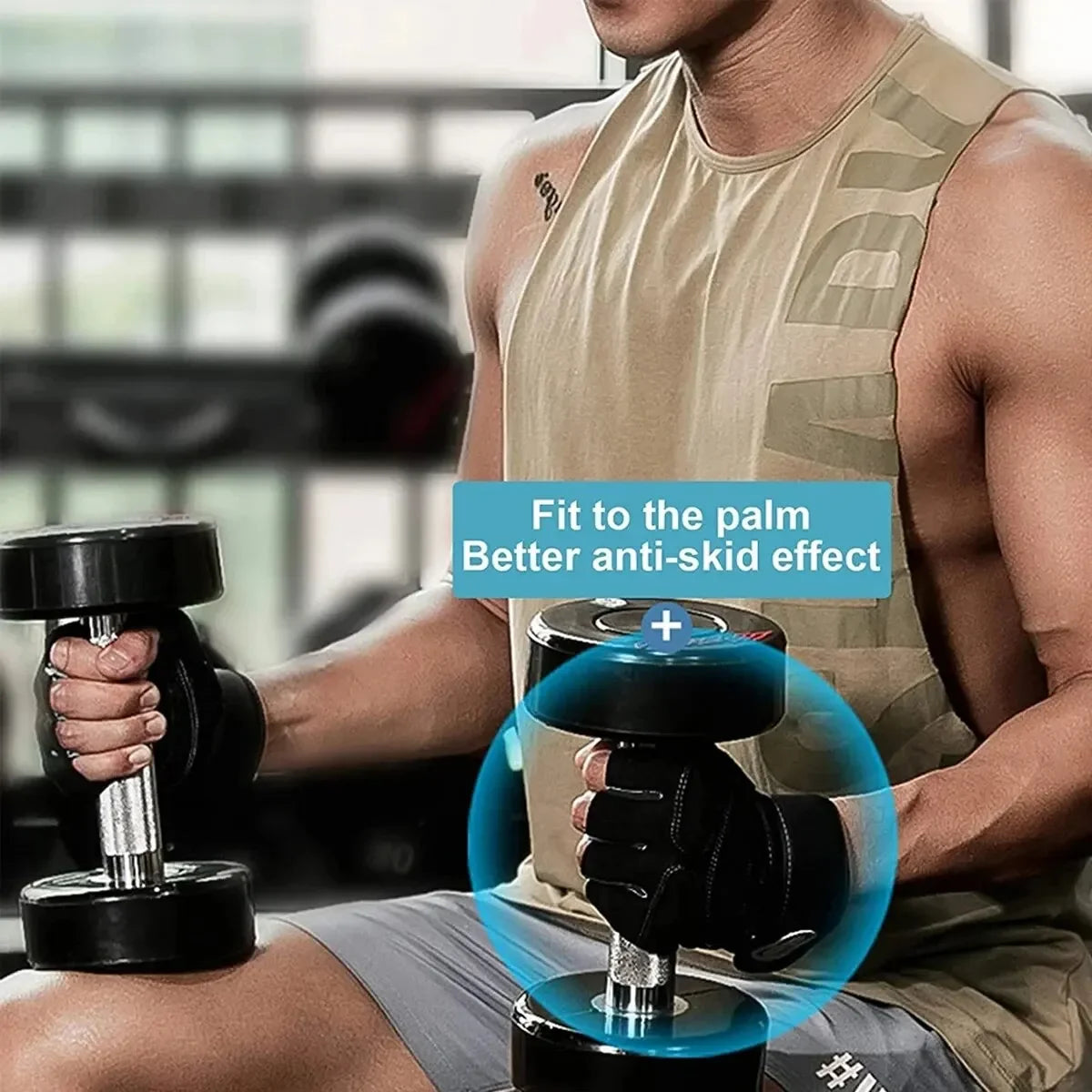 Gym Gloves for Men Women Fitness Weight Lifting Wristband Gloves Body Building Training Sports Exercise Cycling Glove Shockproof - Sun Studio