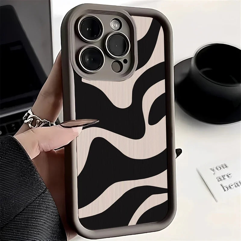Case for Xiaomi 14 Cases Poco F5 Case Zebra Stripe Lattice Cases for Xiaomi 11 Lite 5G NE 13T 13 12T 12 Poco M6 X6 X5 Pro Cover - Sun Studio