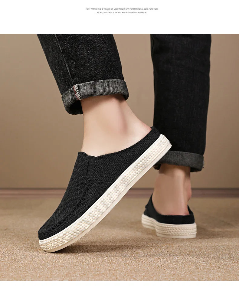 Half Slipper Man Shoes Summer Breathable Casual Comfortable Wearing Outside Slippers At Home Men's Shoes Free Shipping Shoes - Sun Studio
